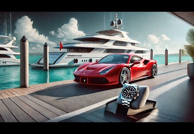 DALL·E 2025 03 24 11.46.38 A Sleek, High End Hero Banner Image For A Luxury Online Auction Platform Based In Barbados, Designed For High Net Worth Individuals. The Scene Include